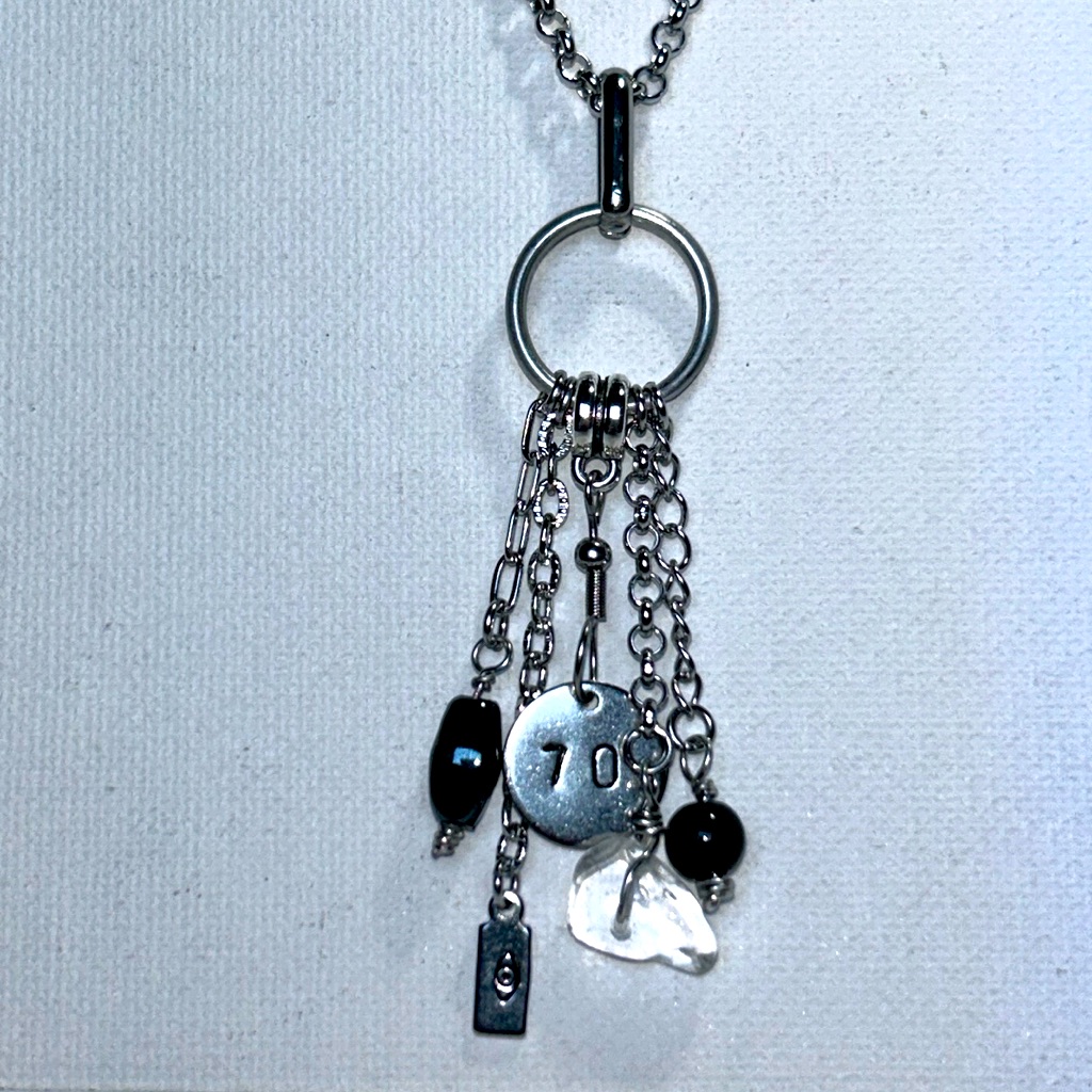 Artisan Handmade 70th Birthday Milestone Necklace Gift Modern Contemporary Boho 50$